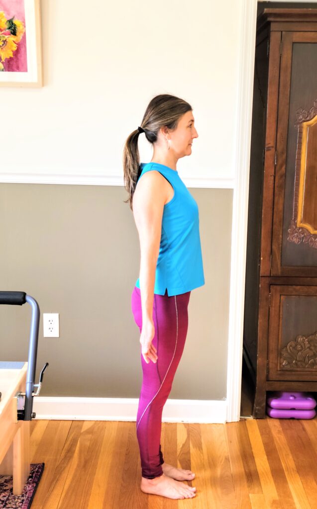 Side view of Wings Out posture exercise