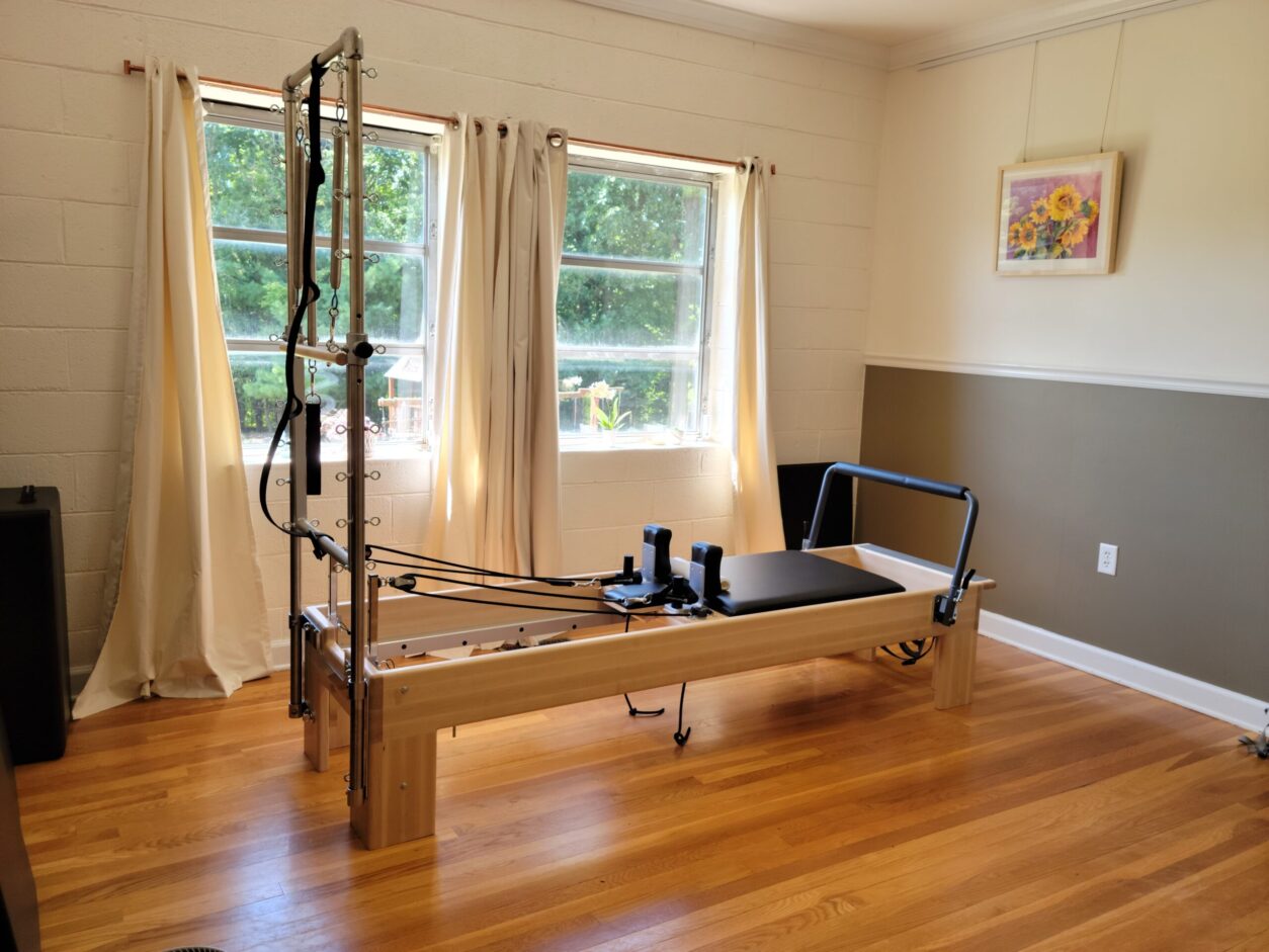 Pilates reformer at Flow PT & Pilates in Haw Creek Commons, Asheville