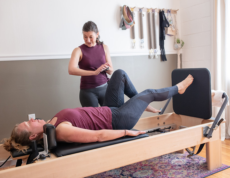 Individual Pilates session at Flow Physical Therapy & Pilates in Asheville