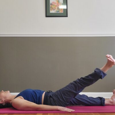 Pilates supine leg circles